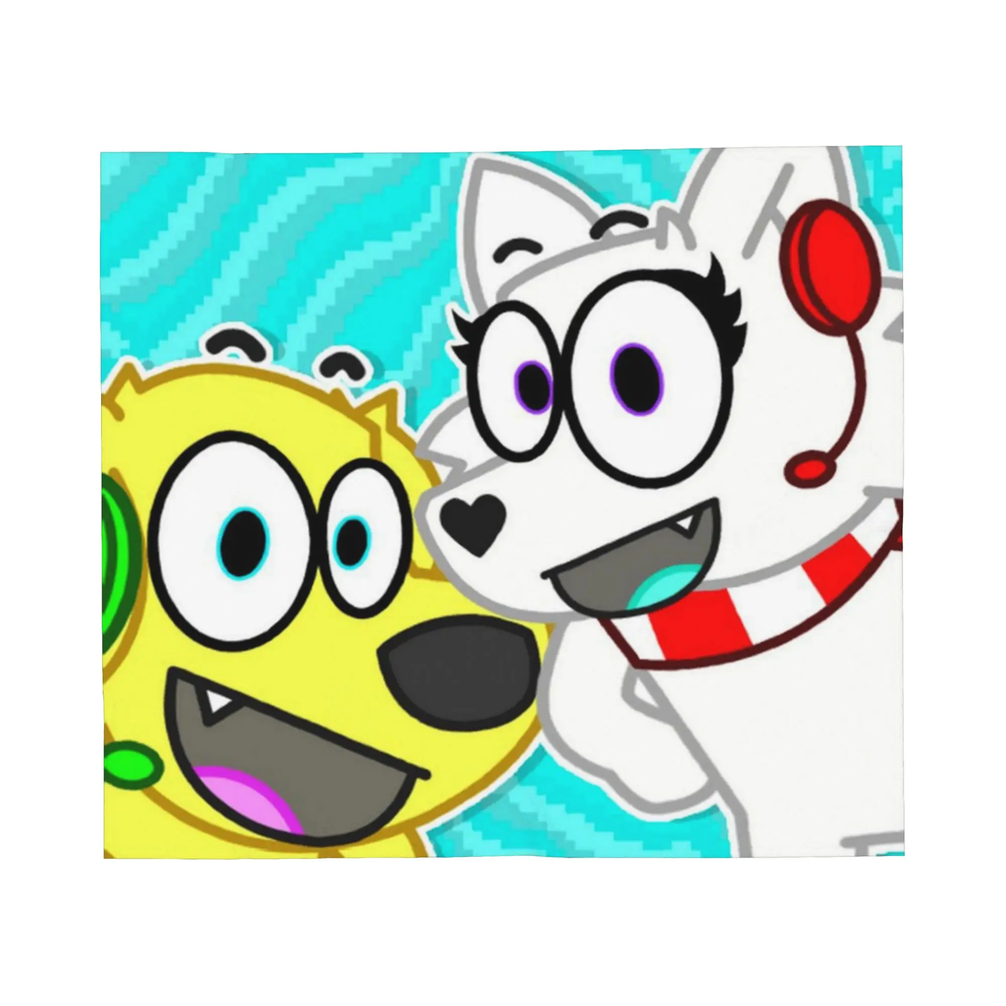 Tylers And Snowi Gaming Fleece Blankets Game Anime Customized Throw Blankets for Home Hotel Sofa  125*100cm Rug Piece