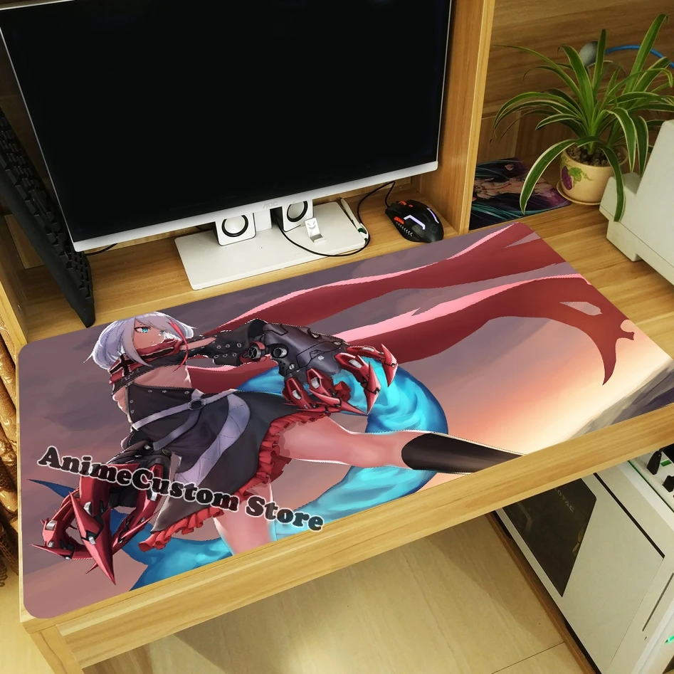 Tapis de souris de jeu Anime, Azur Lane Adelo al GrPG Spee Cosplay, fille sexy, épais, polymère de clavier, Otaku Playvirus, cadeau de Noël