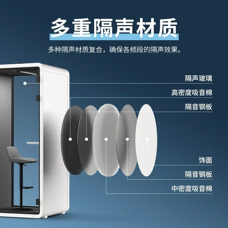 Silent Cabin Medical Protection Room Booth Learning Room Meeting Glass Soundproof Cabinet