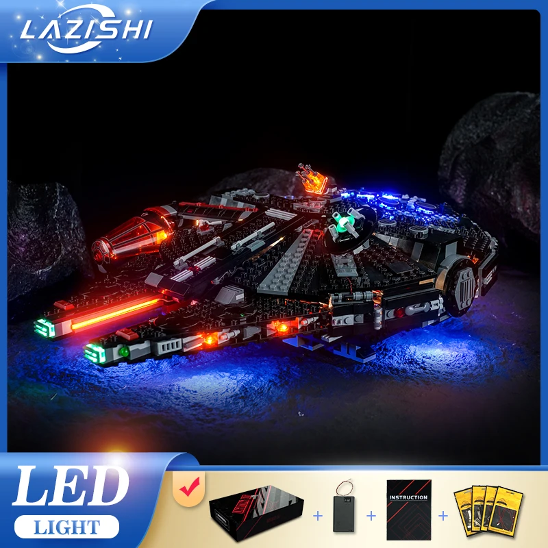 Lazishi LED light 75389 set suitable for The Dark Falcon building block gift (including lighting accessories only)