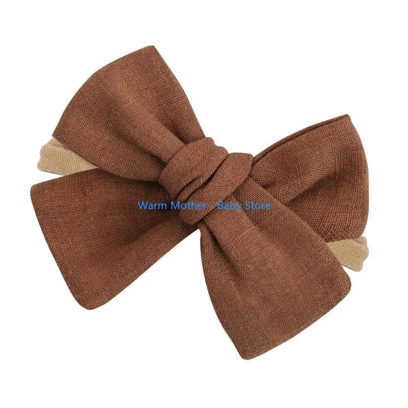 عصابة رأس مرنة ناعمة على شكل فيونكة غطاء رأس للأطفال لتزيين شعر أنيق للتصوير الفوتوغرافي والحفلات، ملابس يومية 57QE #5