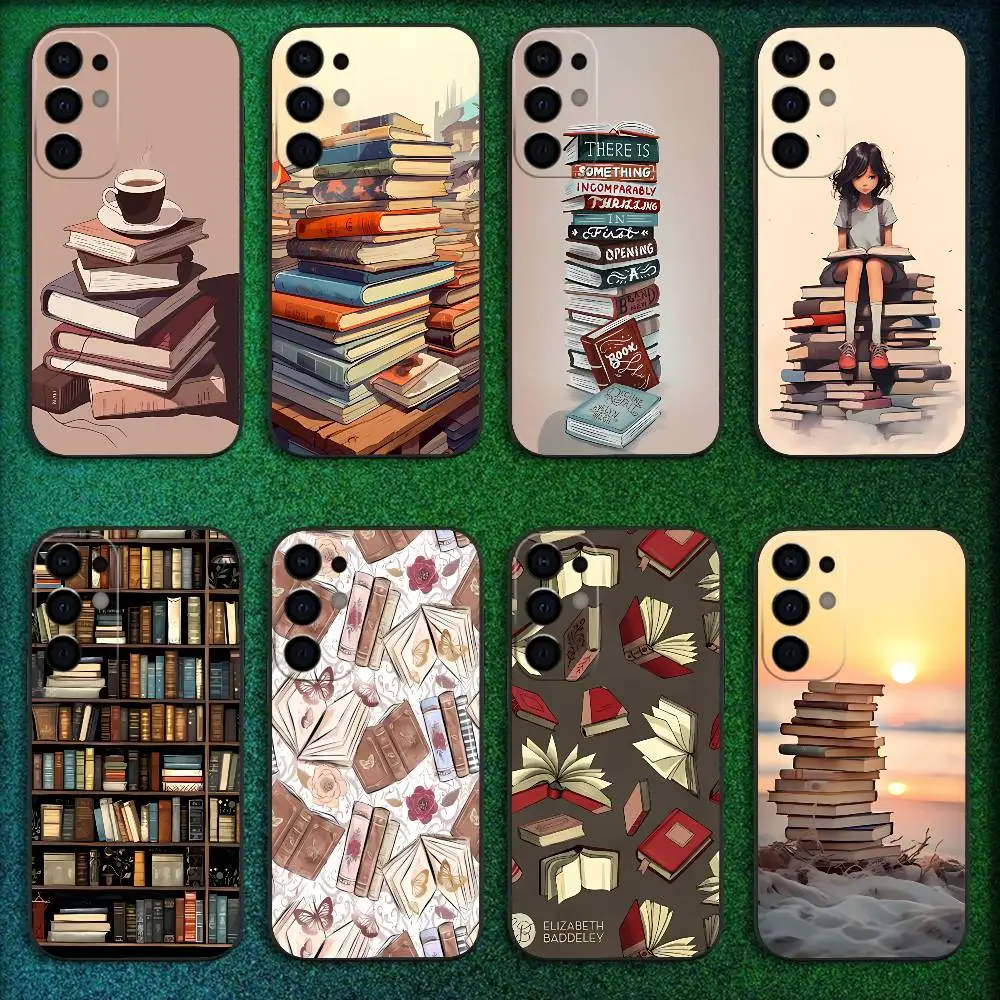 

Read Books illustration Phone Case For Samsung S25,S24,S21,S22,S23,S30,Ultra,S20,Plus,Fe,Lite,5G Black Cover