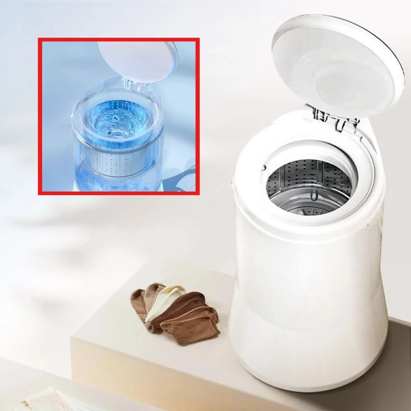 Small Automatic Portable Washing Machine Low Noise Deep Cleaning Labor-saving Strong Power Washer Durable Home Appliances