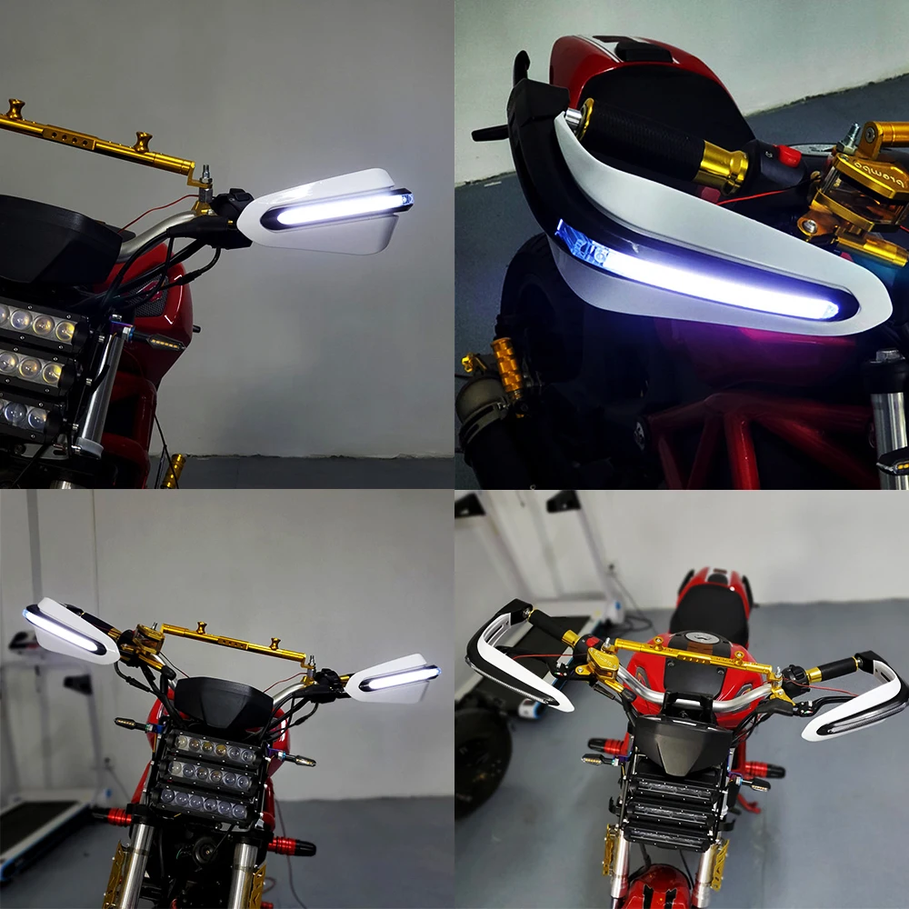 Motorcycle with LED Light Hand Guards Protectors Handlebar Hand Guards Protection for Honda Crf 250 450 450X 150F 250R 250X 450R