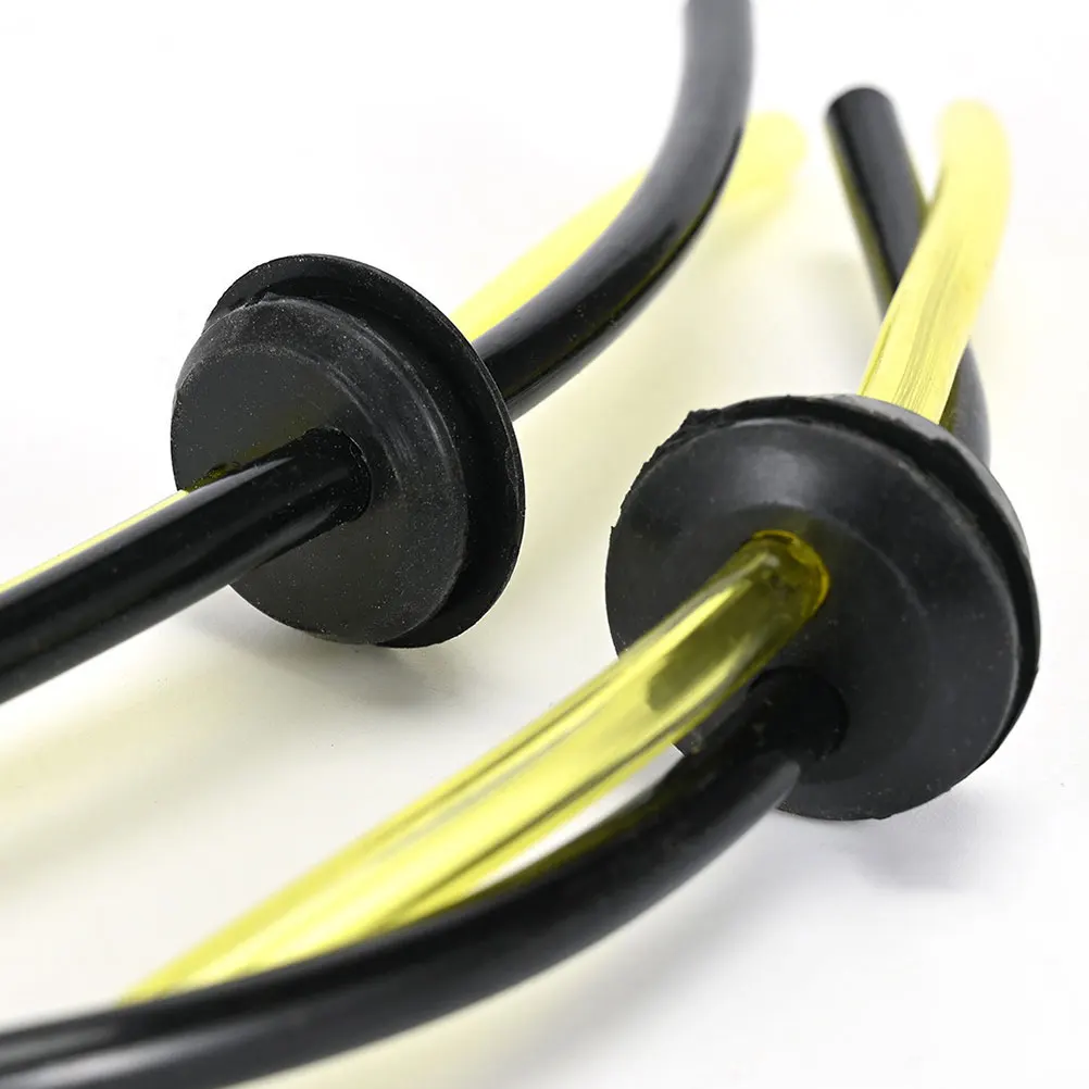 

4 Pcs Yellow Rubber Line Tubing Petrol Gas Pipe Hose Small Engine Oil Resistant Flexible Durability Long Service Life Easy