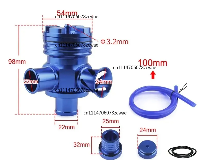 For VW Audi 1.8T Golf Jetta New Beetle Passat A4, TT BOVT0011 With Logo and Not Logo Blow Off Valve S Diverter Turbo BOV Boost