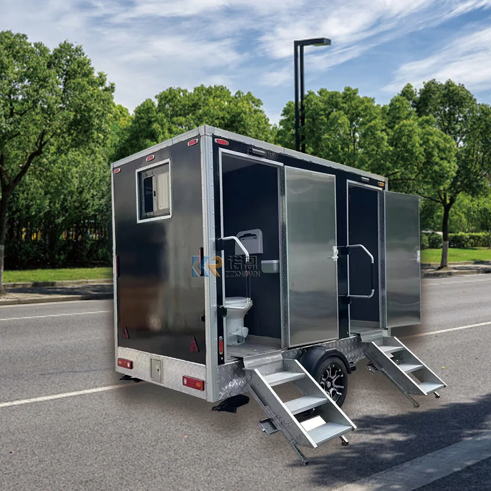 مقطورة المرحاض المتنقلة غرف الاستحمام مقطورات الحمام المحمولة مع المرحاض التخييم عربات المرحاض خارج مقطورة مرحاض