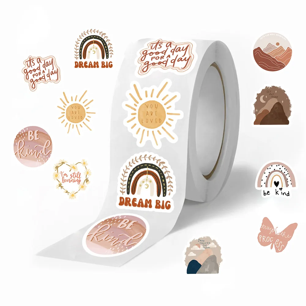 500 قطعة من ملصقات لفة بوهيمية ملهمة يمكنك صنعها بنفسك على شكل جيتار للهاتف المحمول وحقيبة كوب ماء ولوح التزلج وملصقات مستلزمات مخططة #1