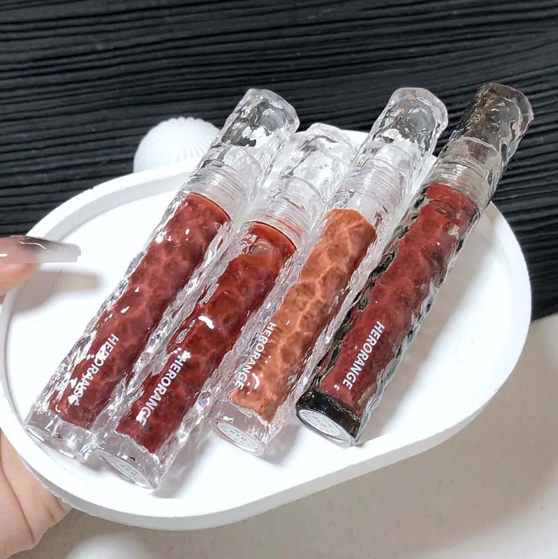 HERORANGE Glacier Rock Mirror Water Glazed Lip Glaze spendet Feuchtigkeit und bildet einen Film, der nicht leicht verblasst. – Detail 12