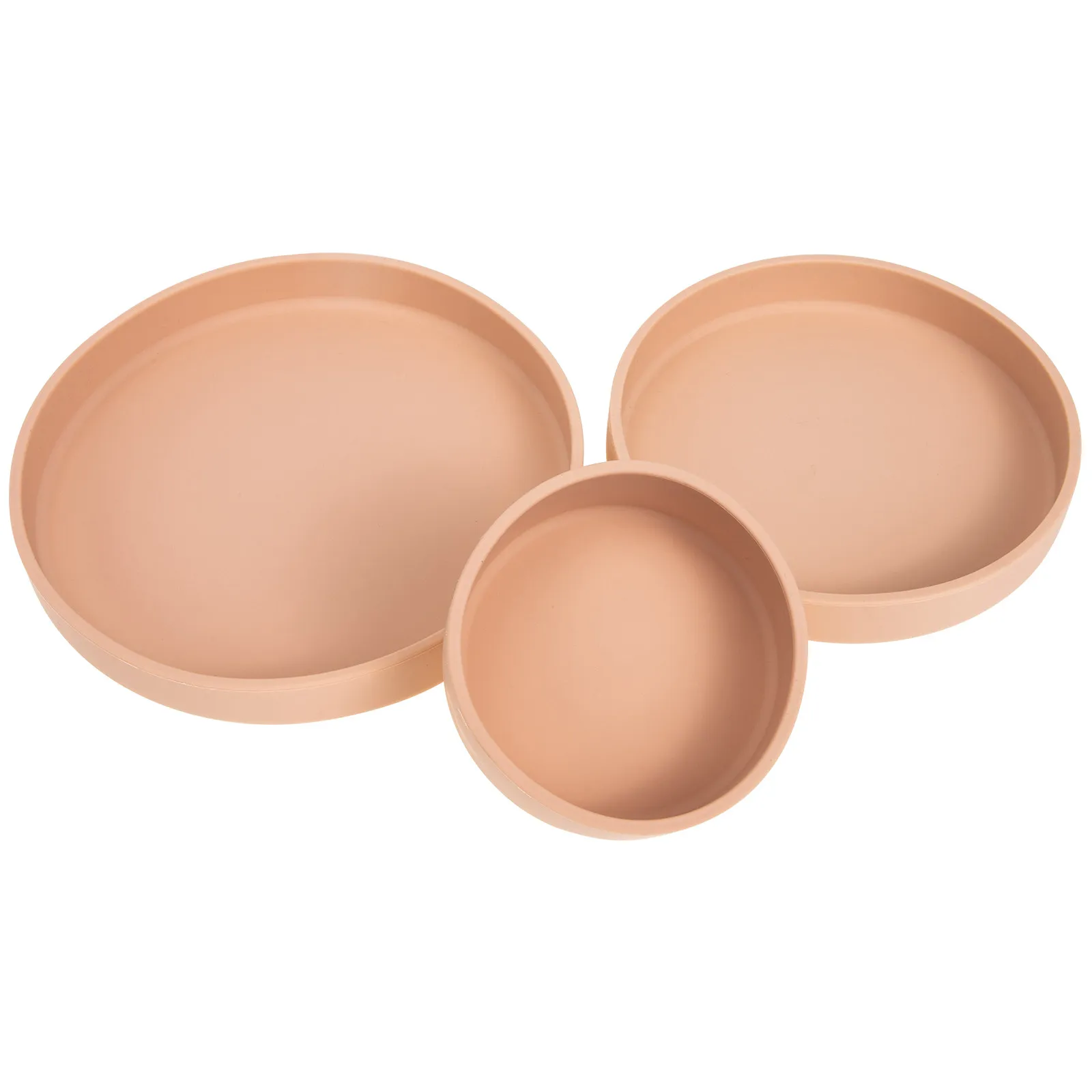 

Набор из 3 силиконовых тарелок для кормления малышей: пищевой силикон, пригоден для микроволновки и холодильника, нескользящие, для детского питания