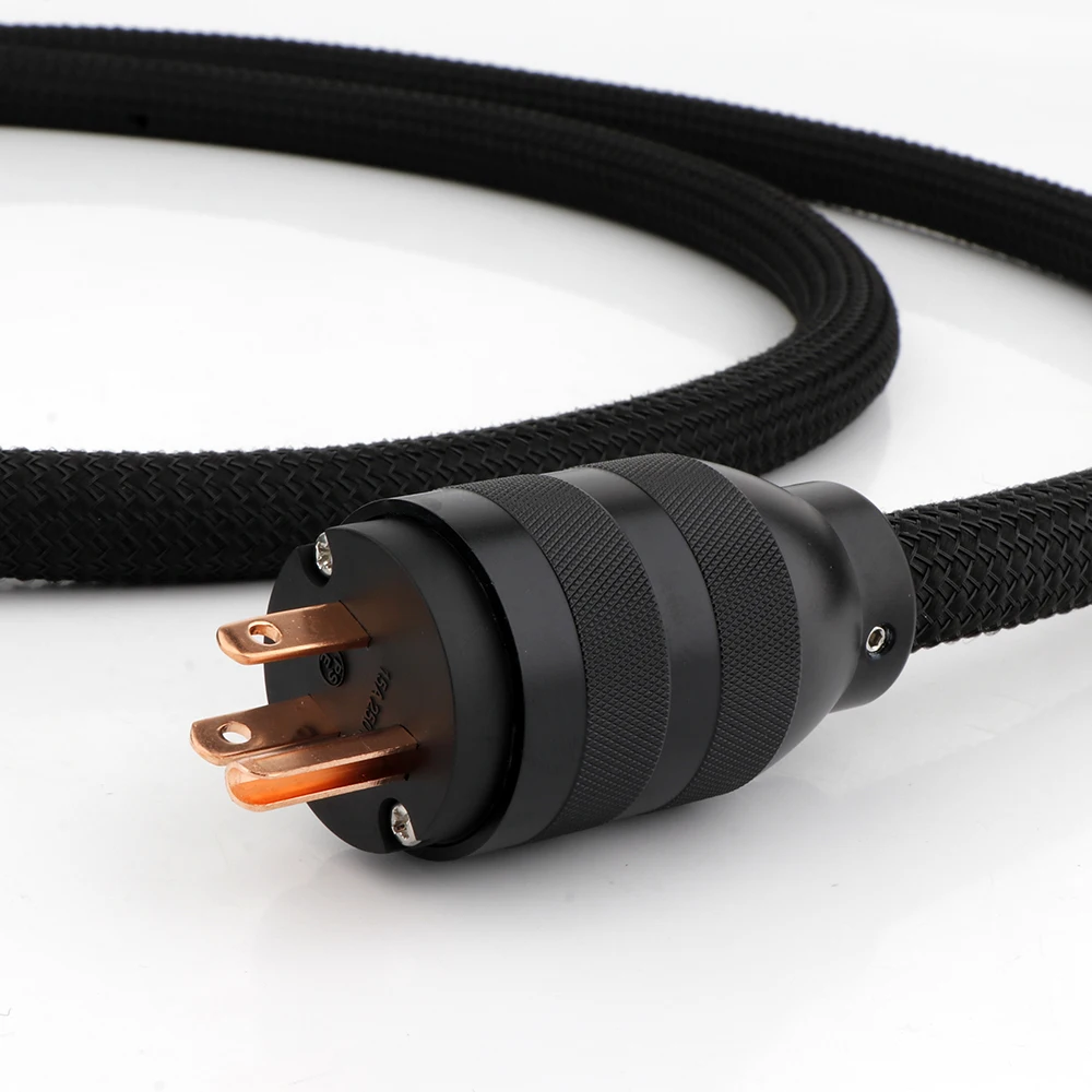 Hifi-Audio-Stromkabel Figure8 C7 OCC Stromkabel Audiophile US Schuko Netzkabel Kohlefaser-Pant-Kabel für Lautsprecher Verstärker CD – Detail 6