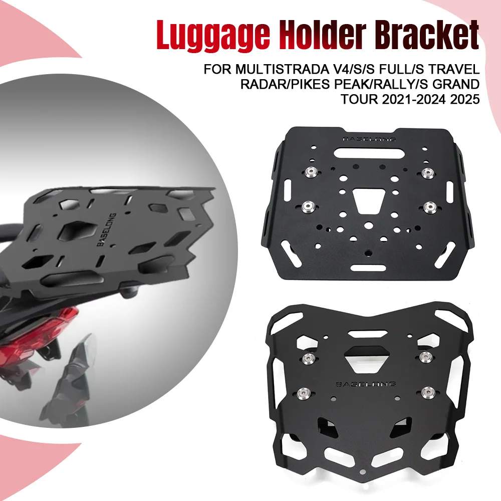 

Luggage Holder Bracket Rear Rack For Ducati Multistrada V4/S/S Full/S Travel Radar/Pikes Peak/Rally/S Grand Tour 2021-2023 2024