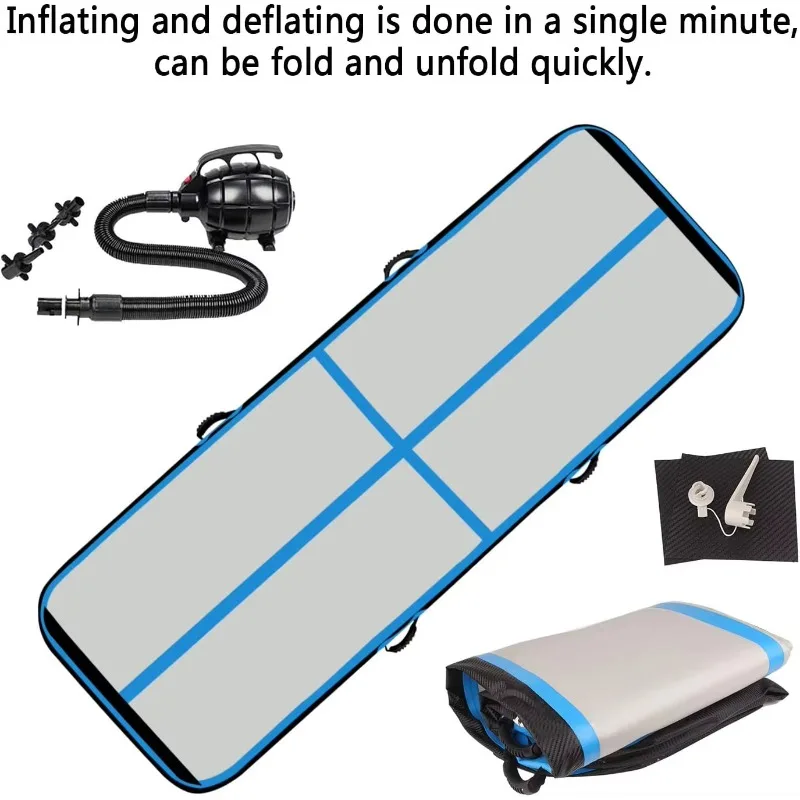 Various Lengths Inflatable Air Track Gymnastics Tumbling Mat, Air Tumbling Floor for Home & Professional Training