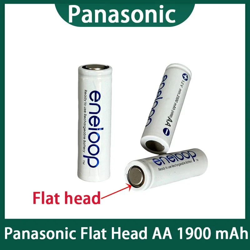 Panasonic Enelope original flat head AA rechargeable battery 1.2v 1900mAh pre charged nimh suitable for flashlights, cameras