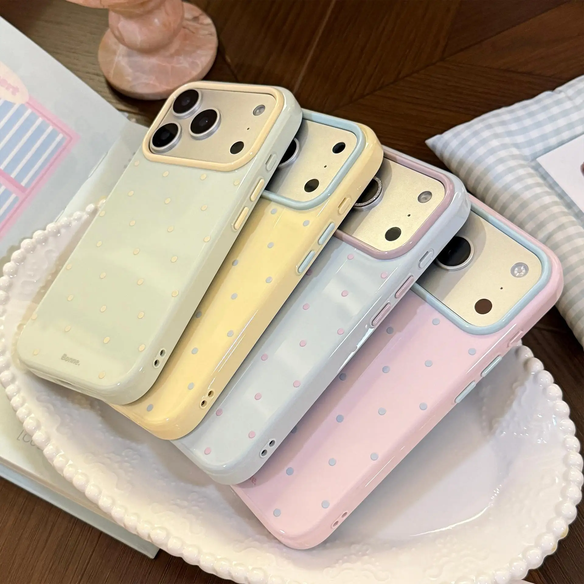 Koreanische Polka Dots INS Handyhülle für Samsung Galaxy A07 A06 A16 4G A17 S25 S26 Ultra S24 S23 Plus A55 A56 A57 A36 A37 5G Cover – Detail 6