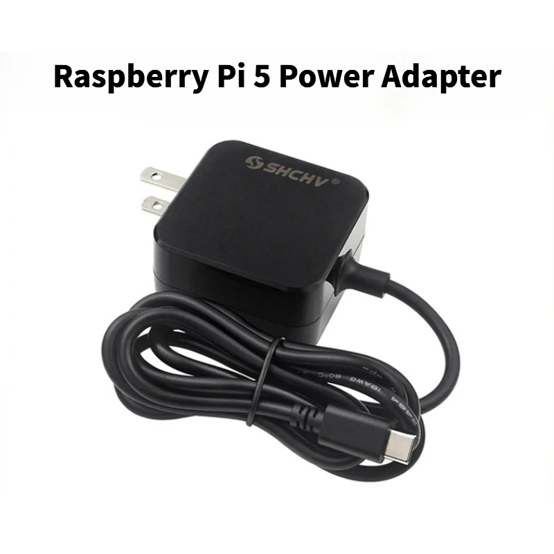 Raspberry Pi 5 Power Adapter, USB-C Interface, 27W Power, 5.1V 5A Sufficient Current