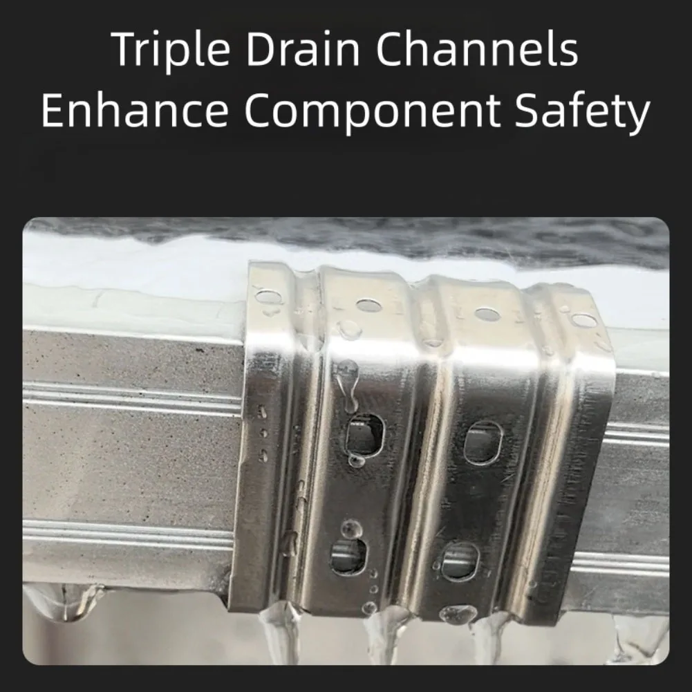 

50 шт., зажимы для дренажа воды на солнечной панели, фотоэлектрическая панель из нержавеющей стали, зажим для дренажа воды, удаление пыли, самоочистка