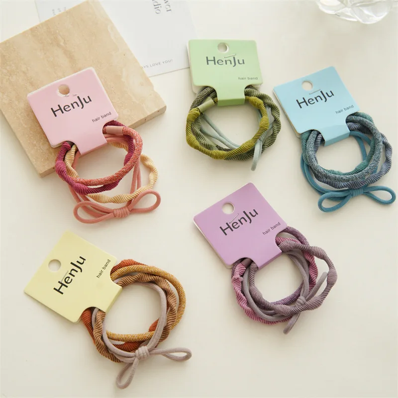 Sichuan wild candy color hair ring hair rope Internet celebrity temperament rubber band hair tie Japan and South Korea simple lo