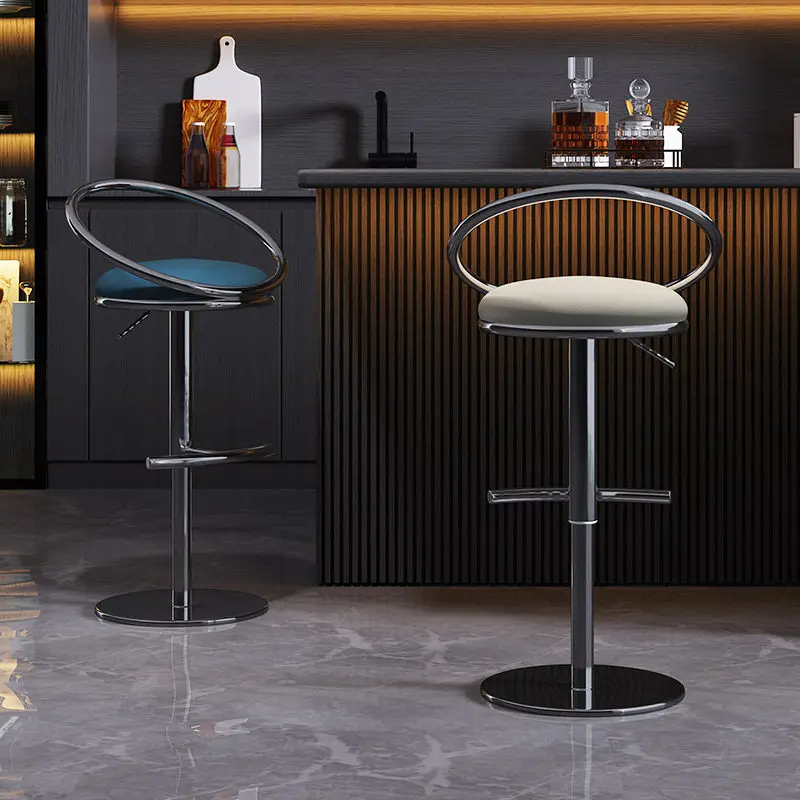 PYJ bar chair designer style modern simple rotating lifting stainless steel bar chair