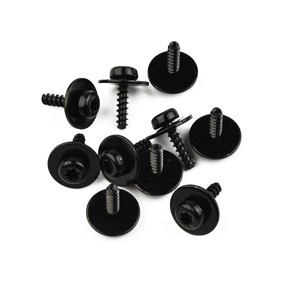 Stylish Black Torx Screw Bolts for Under Engine Shield Air Dam Deflector on For Ford Focus Escape (Pack of 10)