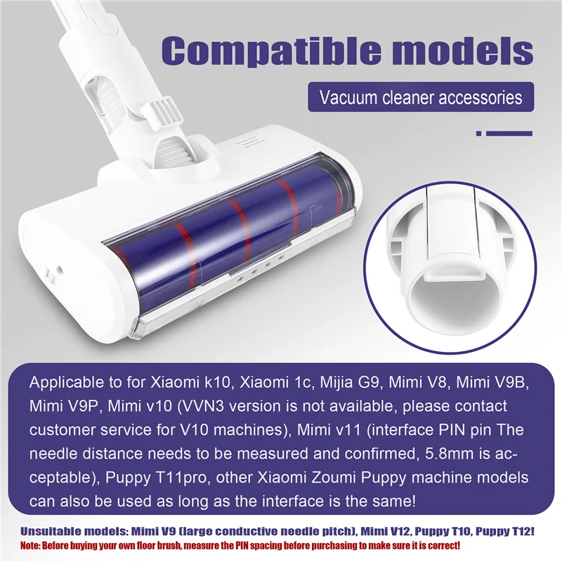 L73A 2025-Electric Head Roll Brush For Xiaomi Dreame V8/V9/V9b/V10/V11 Vacuum Cleaner Accessories,Narrow Pitch 5.8Mm