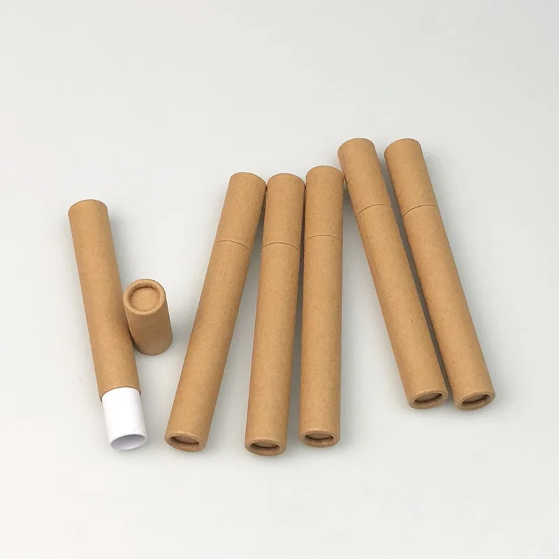 50pcs Short Incense Tube Kraft Paper Empty Incense Barrel Household Joss Sticks Packing Storage Box Organization