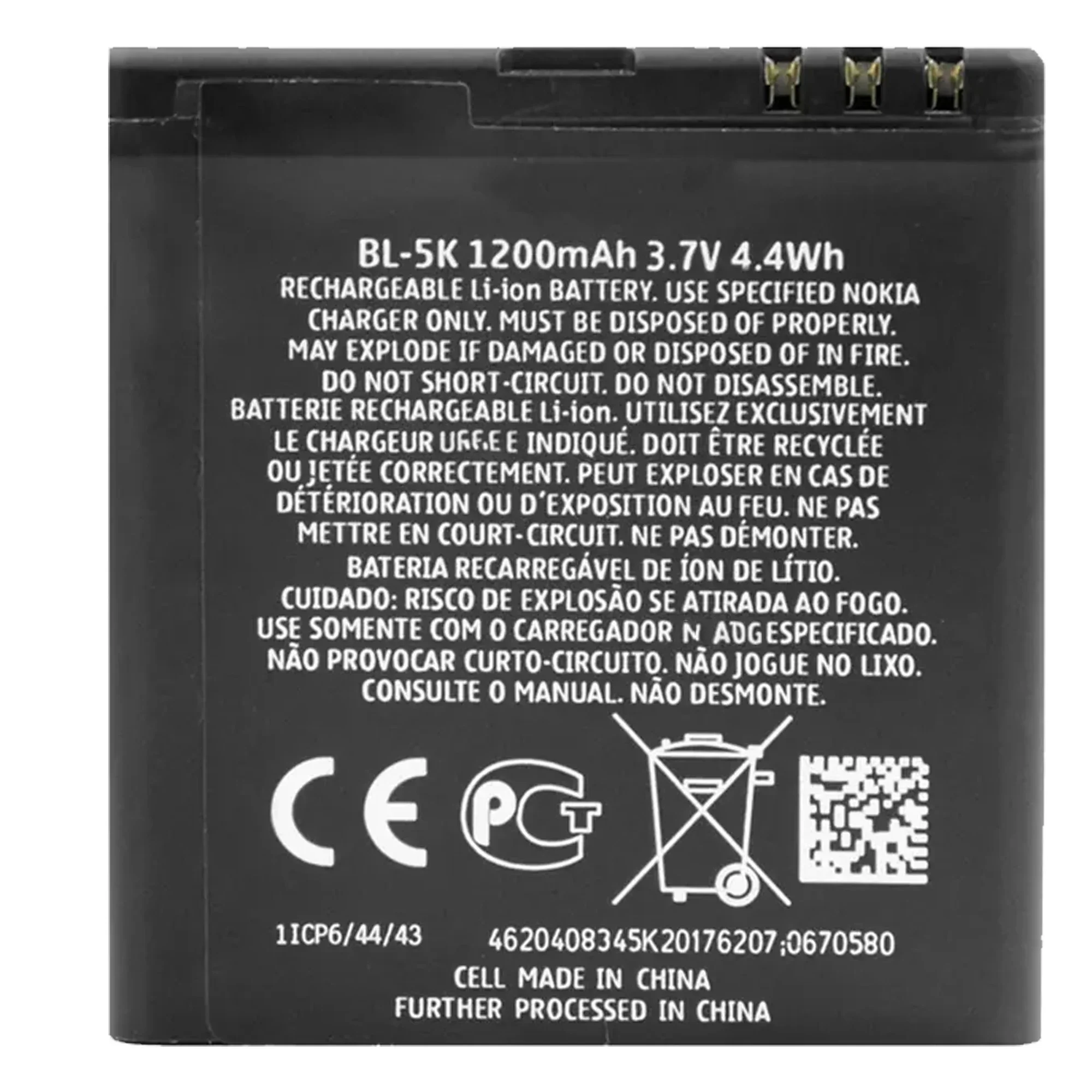 Neue 100% original BL-5K bl5k batterie für nokia c7 n85 n86 8mp X7-00/701 telefon batterien bateria