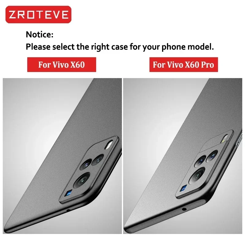 For Vivo X60 Pro Case Cover ZROTEVE Slim Matte Hard PC Cover For Vivo X50 X51 X60 Pro Plus VivoX50 VivoX51 VivoX60 Phone Cases