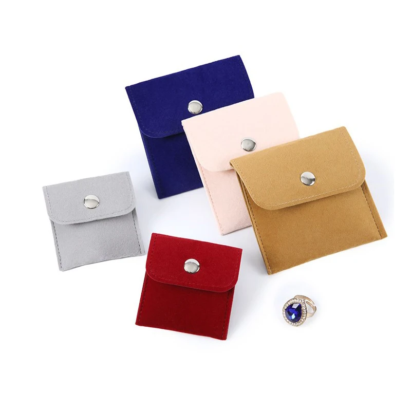 Jewelery Pouch Soft Velvet Jewelry Packaging Bags Wedding Rings Earrings Gift Bracelet Necklace Pendant Display Storage Bag