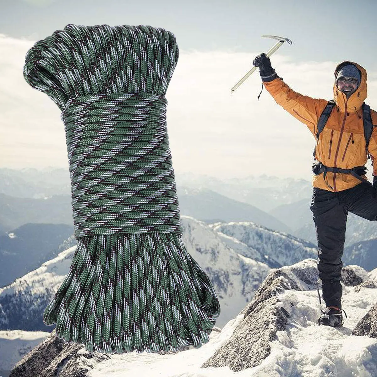 

31 Meters Mountaineering Life Rope Auxiliary Cord Equipment Climbing Sling Outdoor Safety Rappelling