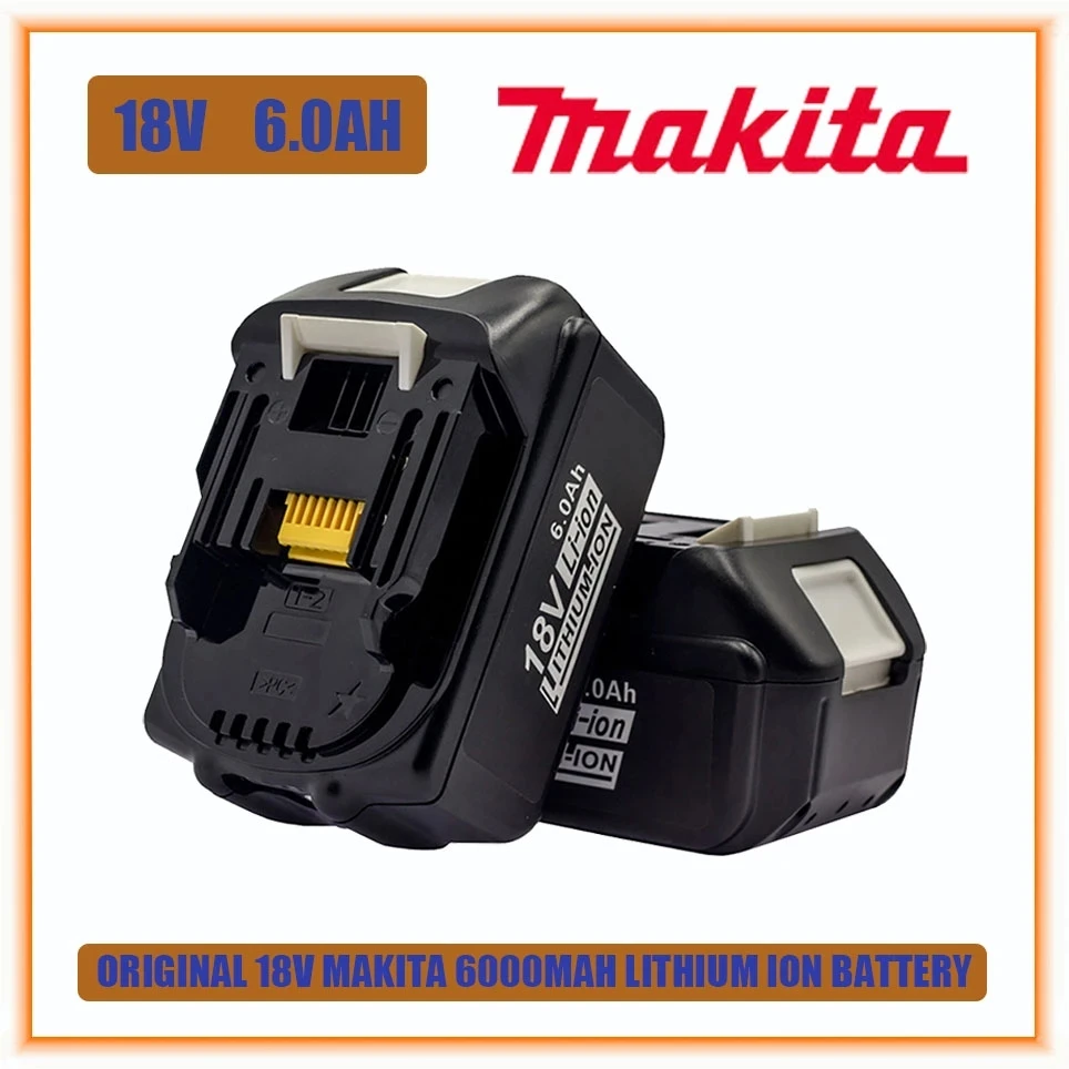 Makita 100% Original 18V 6.0Ah Rechargeable Power Tool Battery With LED Lithium Ion Replacement LXT BL1860B BL1860 BL1850