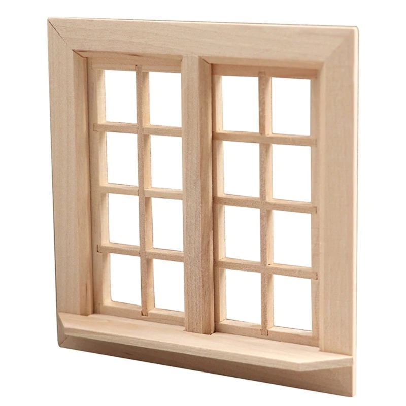 Miniature Window Panel for Dollhouses 1 12 Scale Houses Toy Accessory