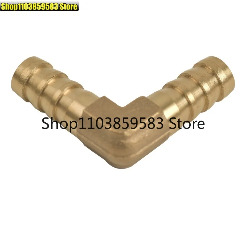 1PC Brass Pneumatic Barbed Connector for Hoses 90-degree Elbow Barbed Splicer, Universal Brass Quick-connect Air Pump Adapter