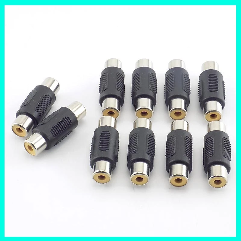 2/5/10Pcs RCA Female to Female Coupler for CCTV Camera System - AV Video Audio Cable Connector Adapter Plug E3