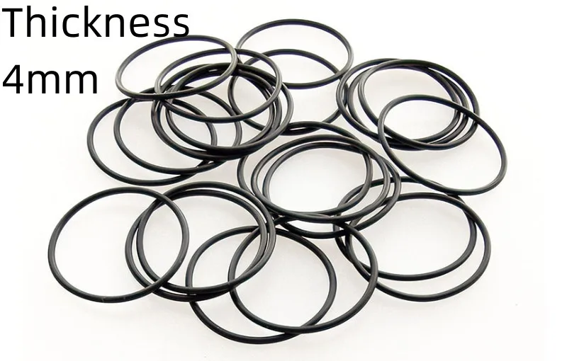 

1/2/10/20/50/100Pcs OD 12/13/14/15/16/17/18/19/20/21/22/23~97/98/99x4mm Black NBR O-Ring Sealing Rubber Ring Washer Gasket