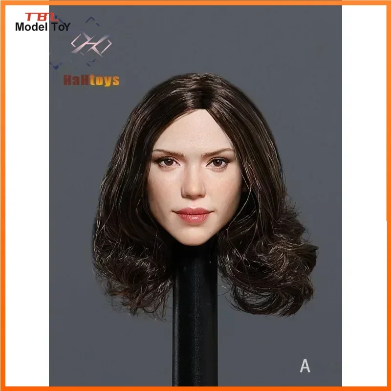 H005 1/6 Scale Alba Head Sculpt American Actress Moive Star Black Brown Curly Hair Model for 12