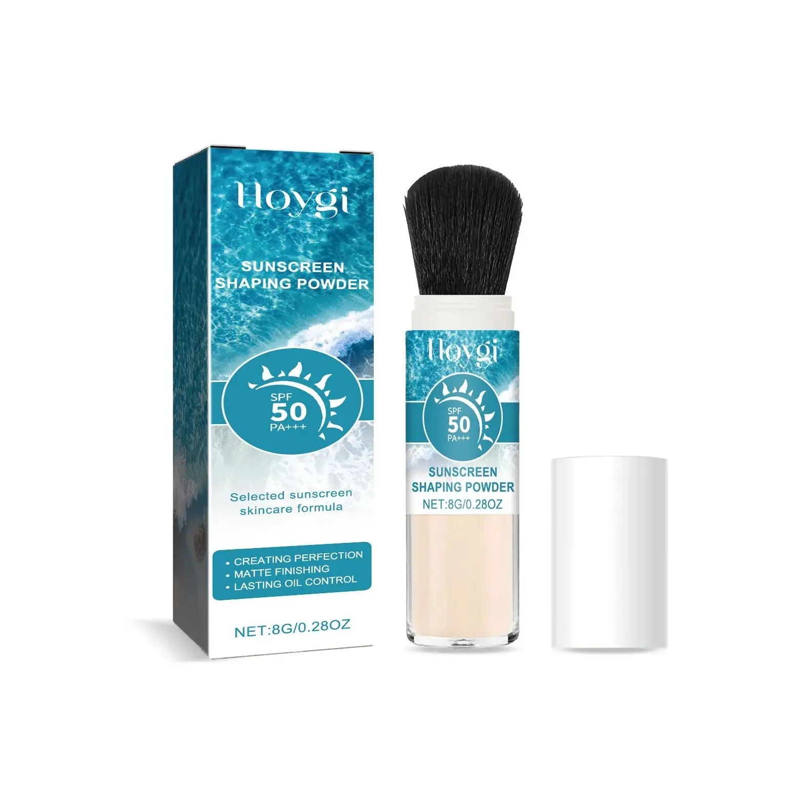 Poudre libre de protection solaire SPF50, couvrant le contrôle de l'huile des pores, translucide, ma