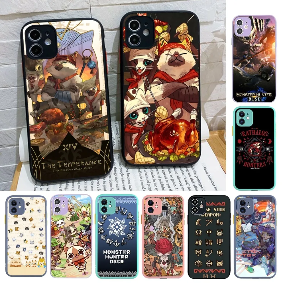 Classic Game M-Monster H-Hunter Phone Case For IPhone 14 11 12 13 Mini Pro Max 8 7 Plus X XR XS MAX Translucent Matte Cover