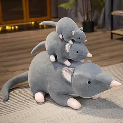 New Lifelike Mouse Soft Plush Toy Lovely Grey Mice Full Stuffed Animal Rat Pillow Funny Toy Birthday Christmas Gifts