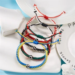 2 PCS Bracelet Multicolor Hand Rope Baseball Football Couple Good Friend Brother Student Party Fashion Sport Jewelry Gift