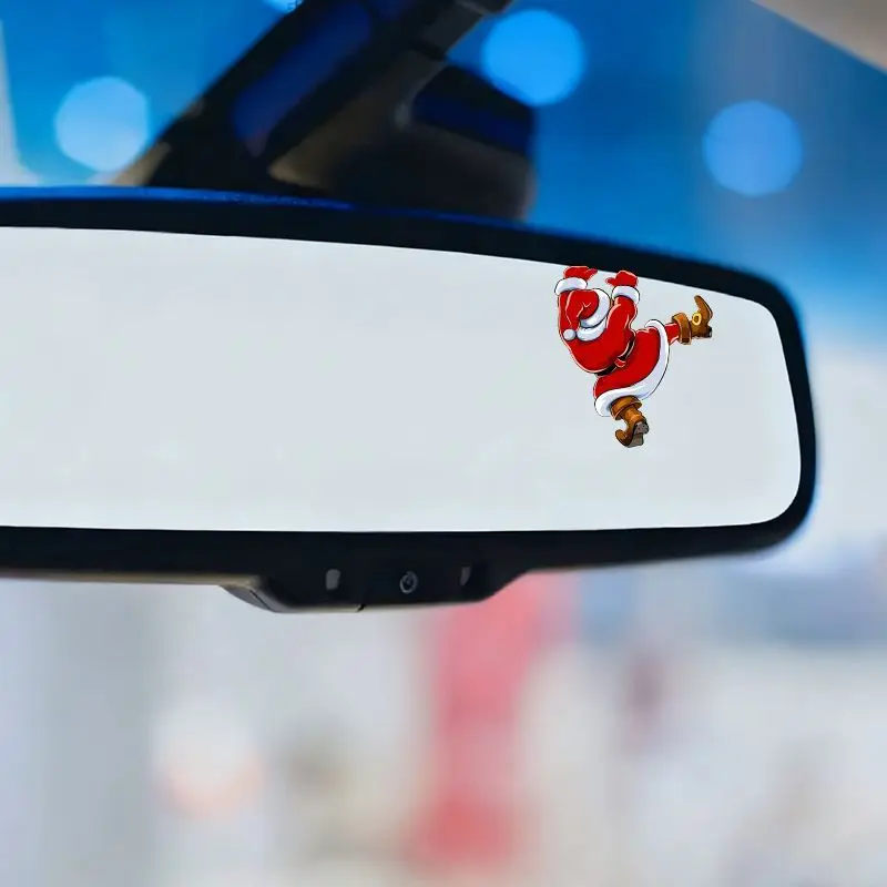 Christmas Santa Climbing Car Sticker Cute Vinyl Decal Waterproof Sunproof for Mirror Door Handle Rear Glass Laptop Phone Case
