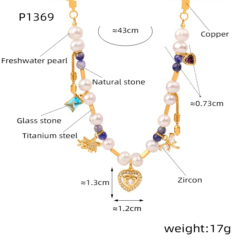 Handmade Summer Travel Jewelry 2024 New Natural Freshwater Pearl Fashion Simple Bear Necklace for Women