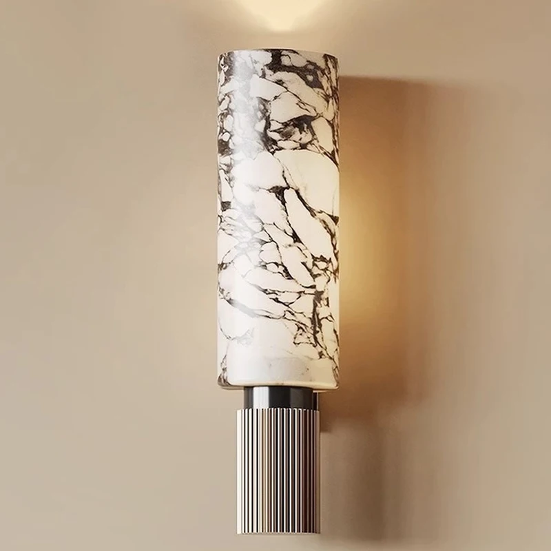 Marble Wall Light alabaster Indoor lighting Living Room Decoration LED Lamp kitchen Copper home interior Decor Wall Sconce art