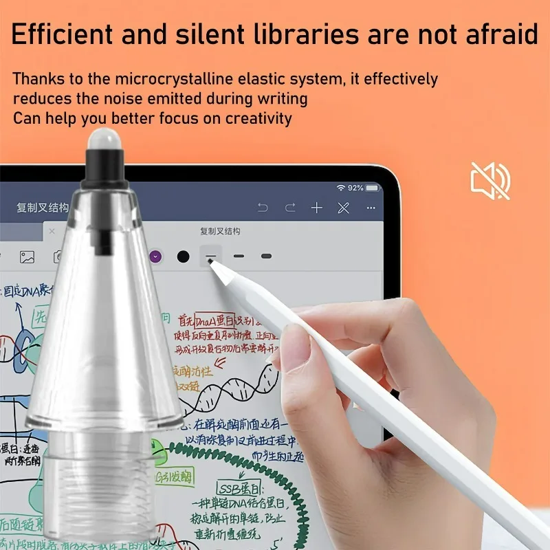 Replacement Pencil Nib for IPencil 1/2/Pro Detachable Silicone Tip Anti-slip Stylus Pens Fine Point with Storage Box Accessories