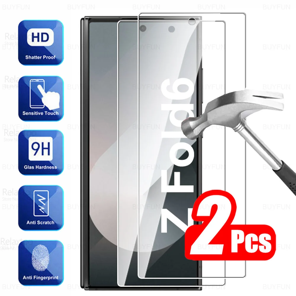 واقي شاشة مقسى لهاتف Samsung Galaxy Z Fold6 ، غطاء فيلم ، ZFold 6 ، 5G ، 2