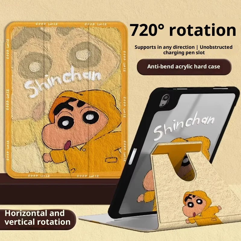 

Crayon Shin-chan для iPad Чехол для iPad iPad 8/9/10 Air 4 5 M2 M3 10,2 дюйма 10,9 дюйма A16 11 дюймов Чехол для планшета Pro 4 5 6 12,9 дюйма M4 Защитный чехол