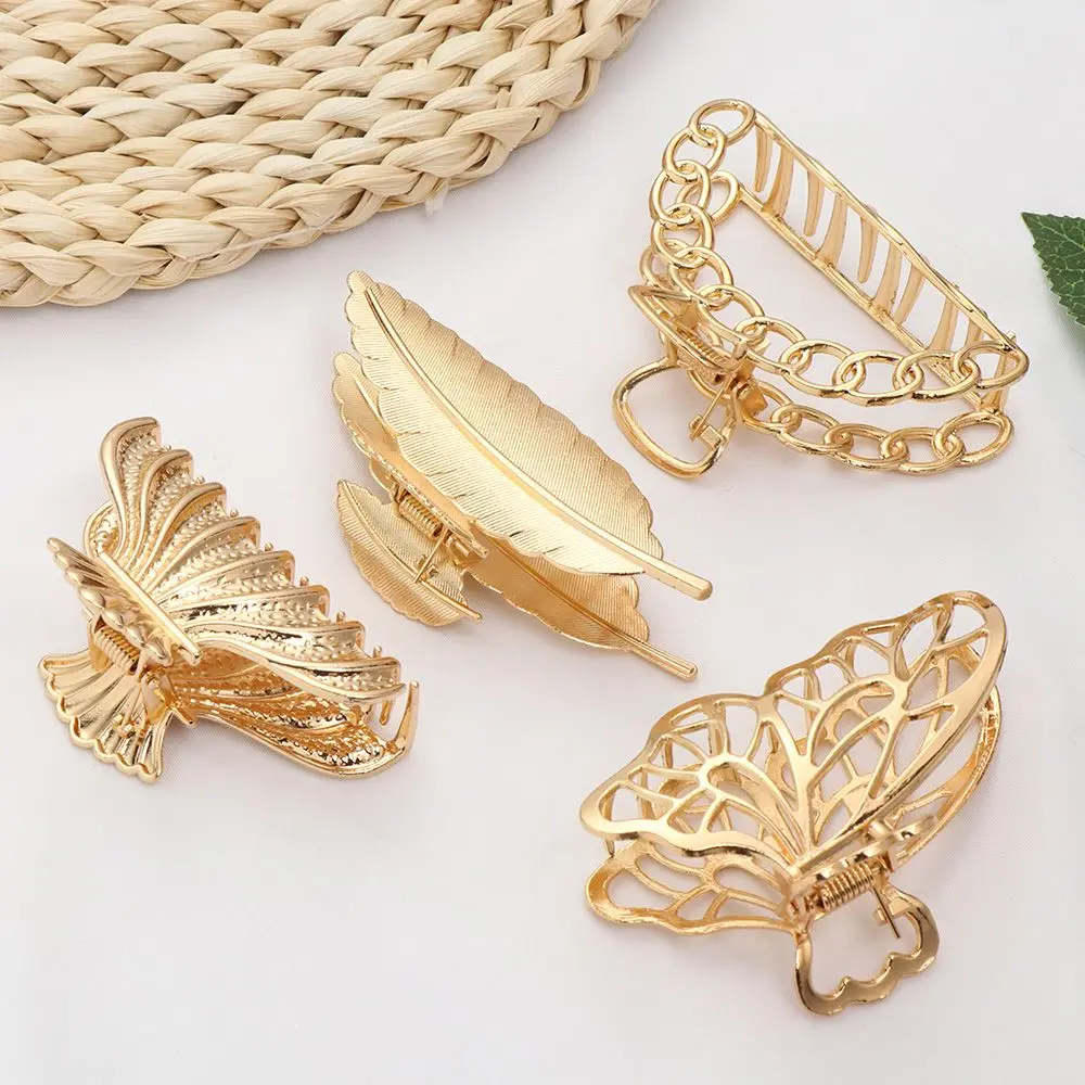 Girls Woman Hair Pins Party Accessories Styling Tools Metal Hairgrip Butterfly Tassel Hair Claws Hollow Out Barrettes