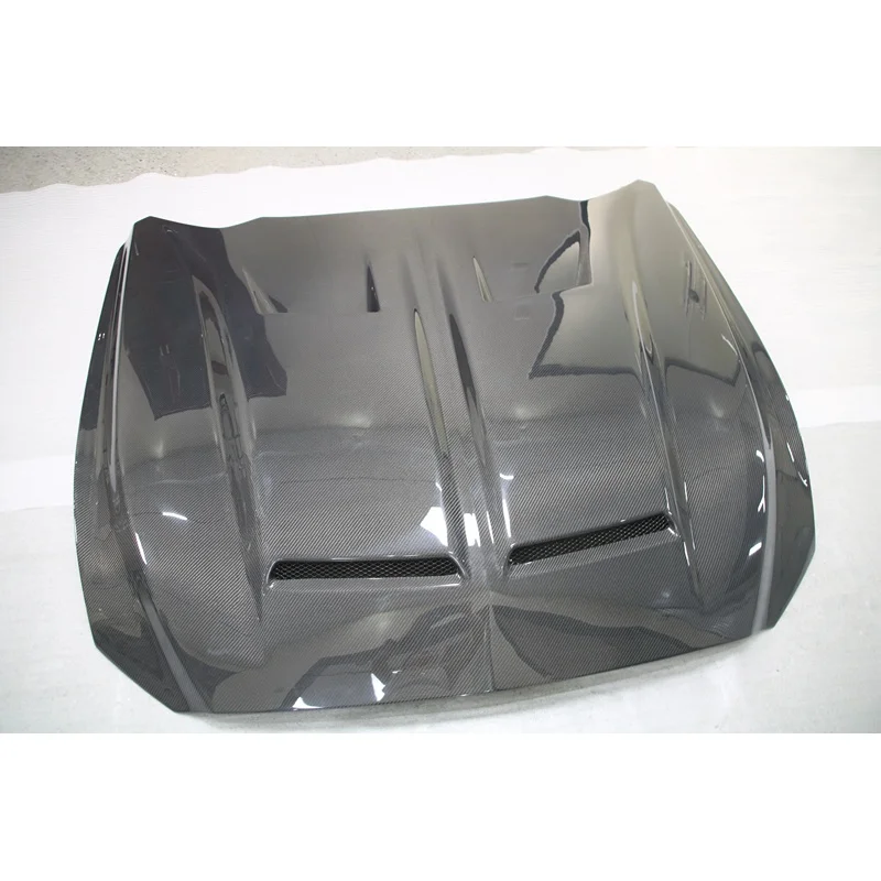 Replacement Carbon Fiber Black Aluminum Hood Waterproof For Mustang 2015-2017