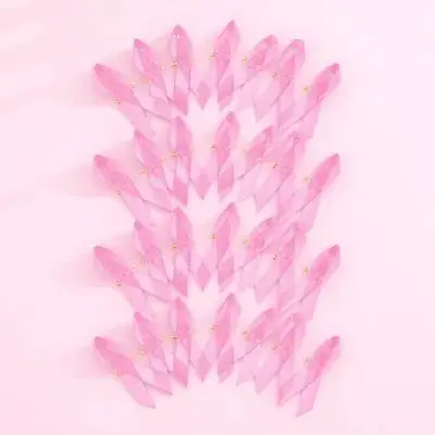 

100 шт., лента для осведомленности о раке молочной железы, нежный аксессуар для подбора средств, портативная лента для благотворительных мероприятий, рукоделия, швейные принадлежности