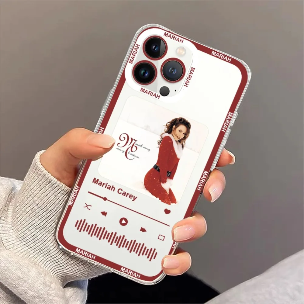 Singer Mariah Carey Phone Case For iPhone 11 12 Mini 13 14 15 Pro Max Transparent Shell